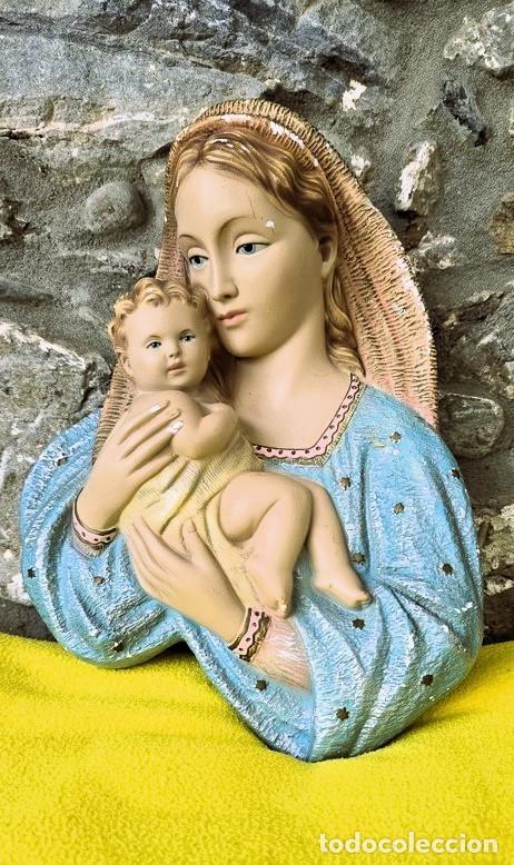 Antig&uuml;edades: VIRGEN CON EL NI&Ntilde;O EN BRAZOS. 32 cm - Foto 2