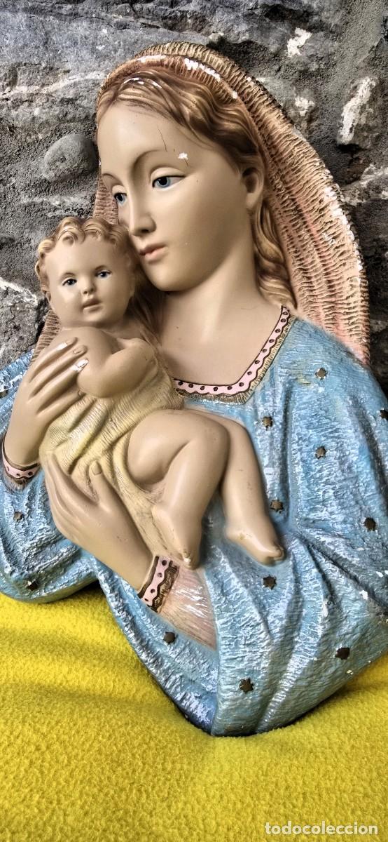 Antig&uuml;edades: VIRGEN CON EL NI&Ntilde;O EN BRAZOS. 32 cm - Foto 3