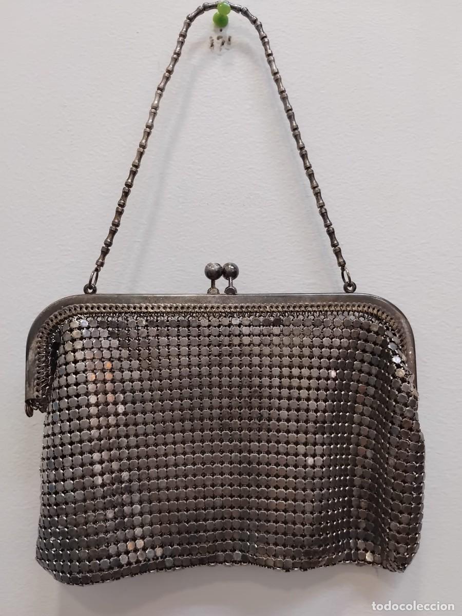 Antig&uuml;edades: Espectacular bolso de mano vintage texturizado