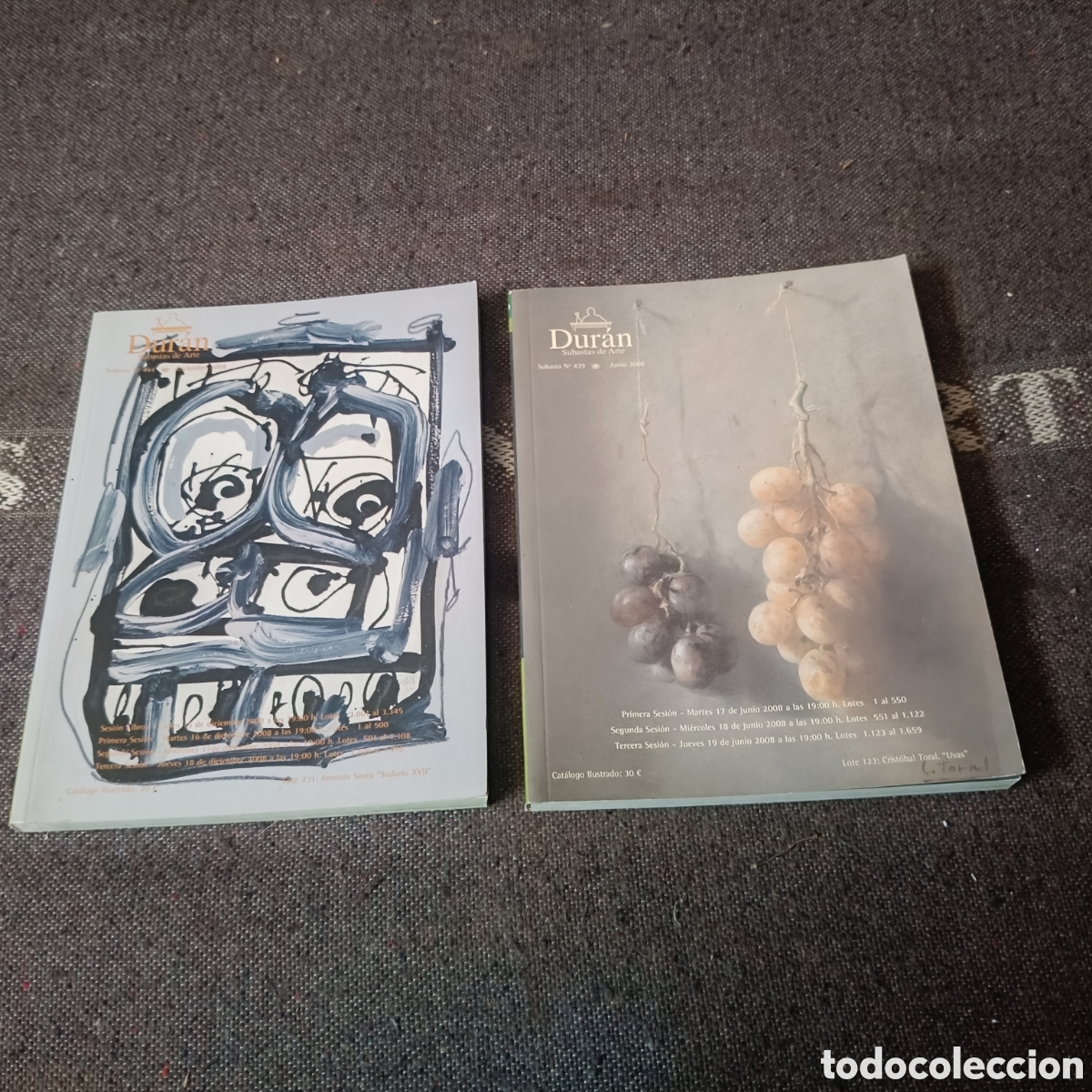 Antig&uuml;edades: Lote 2 cat&aacute;logos Subastas Duran - Foto 1