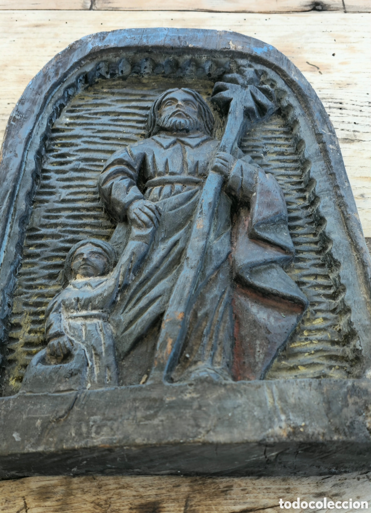 Antig&uuml;edades: Antigua talla de madera - Foto 7