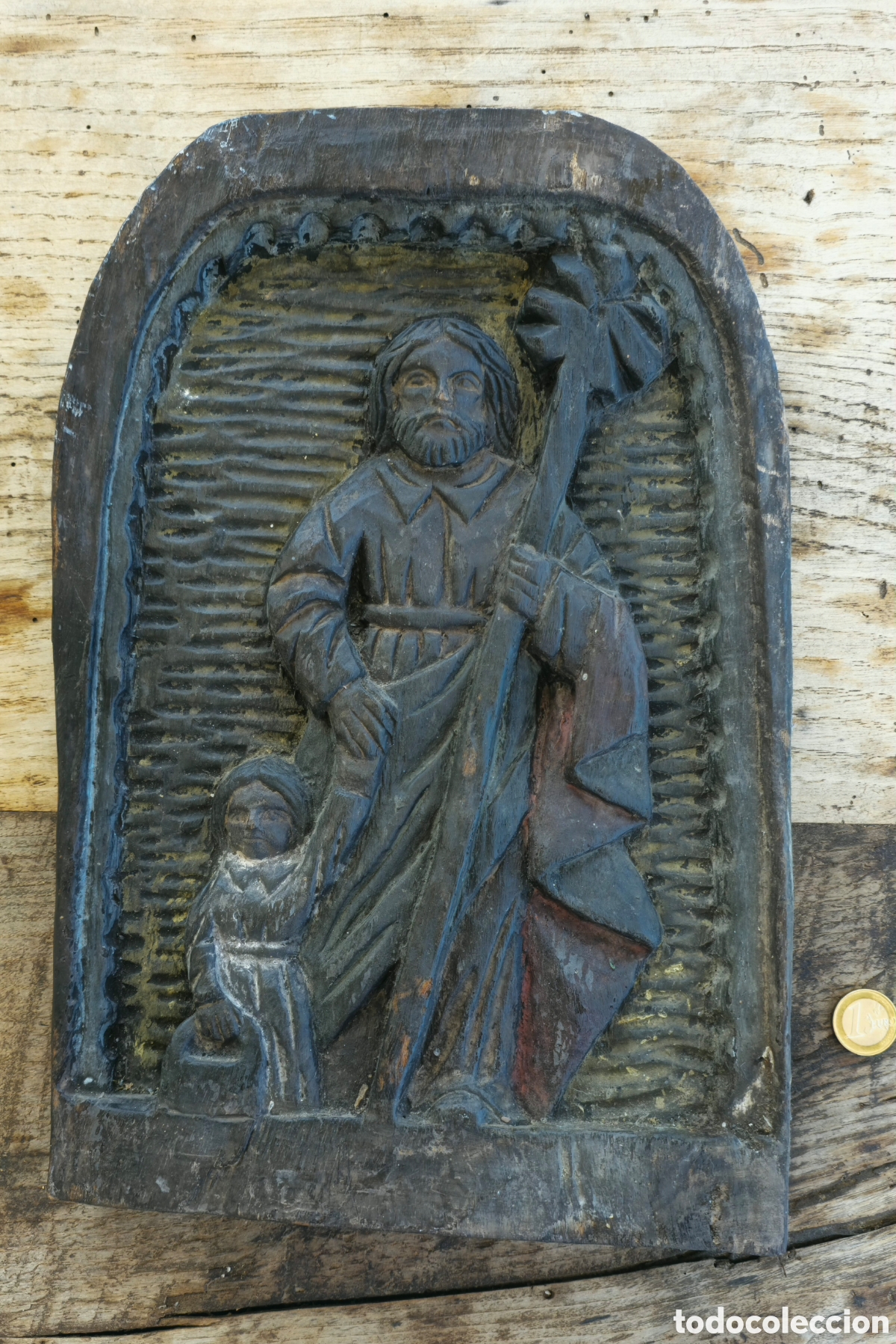 Antig&uuml;edades: Antigua talla de madera - Foto 1