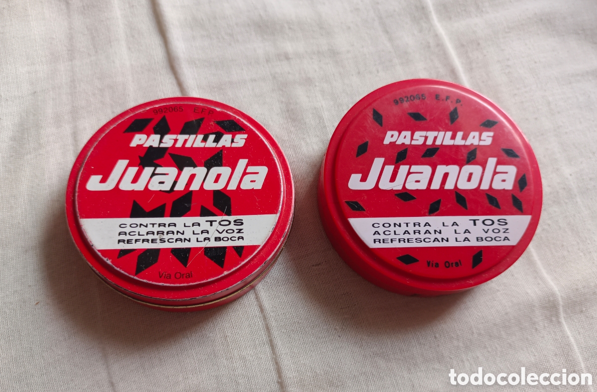 Antig&uuml;edades: 2 cajas antiguas pastillas juanola