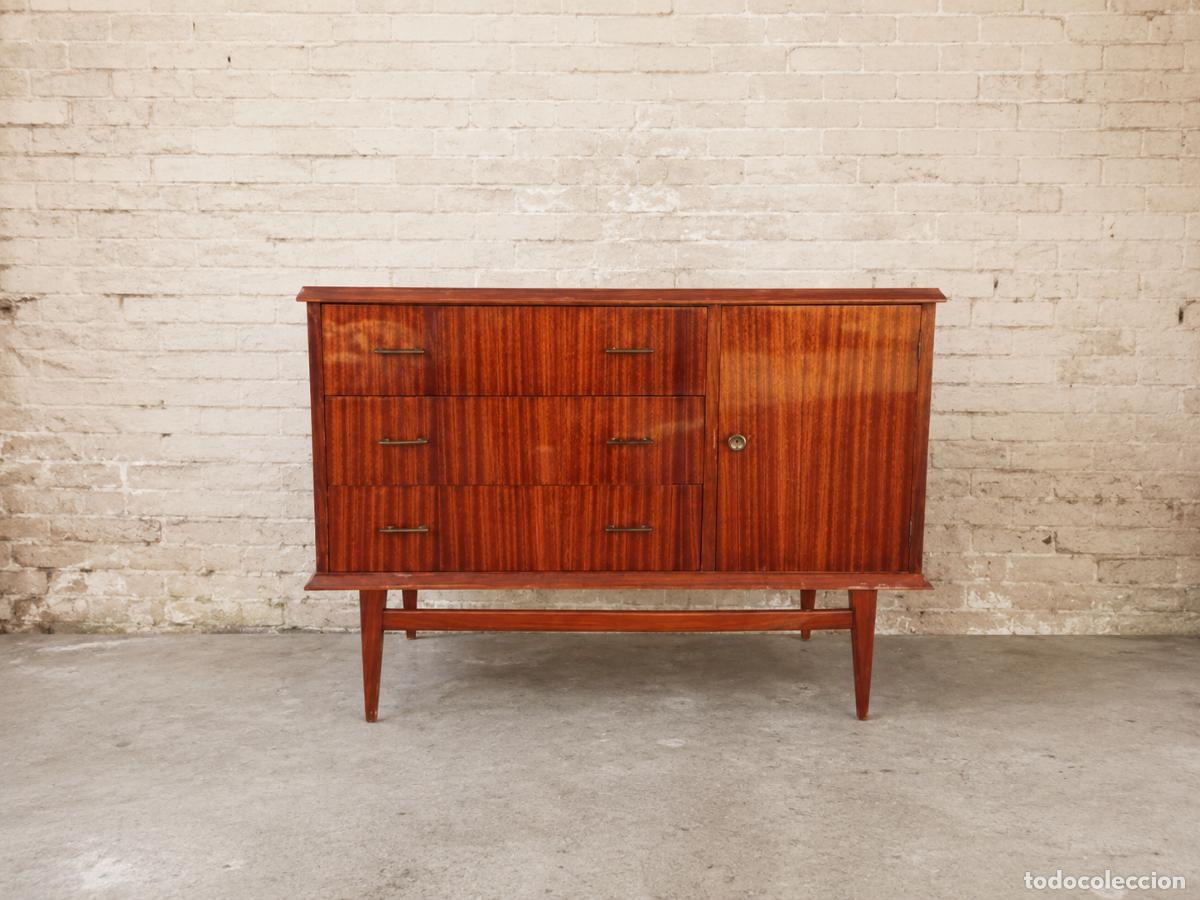 Antiques: Aparador antiguo vintage Mid Century 1960. Mueble Auxiliar Bar C&oacute;moda antigua estilo Dan&eacute;s.