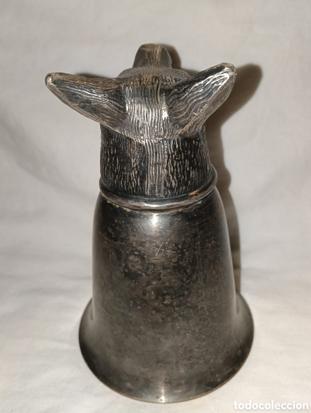 Antig&uuml;edades: Copa de metal cabeza de zorro - Foto 2
