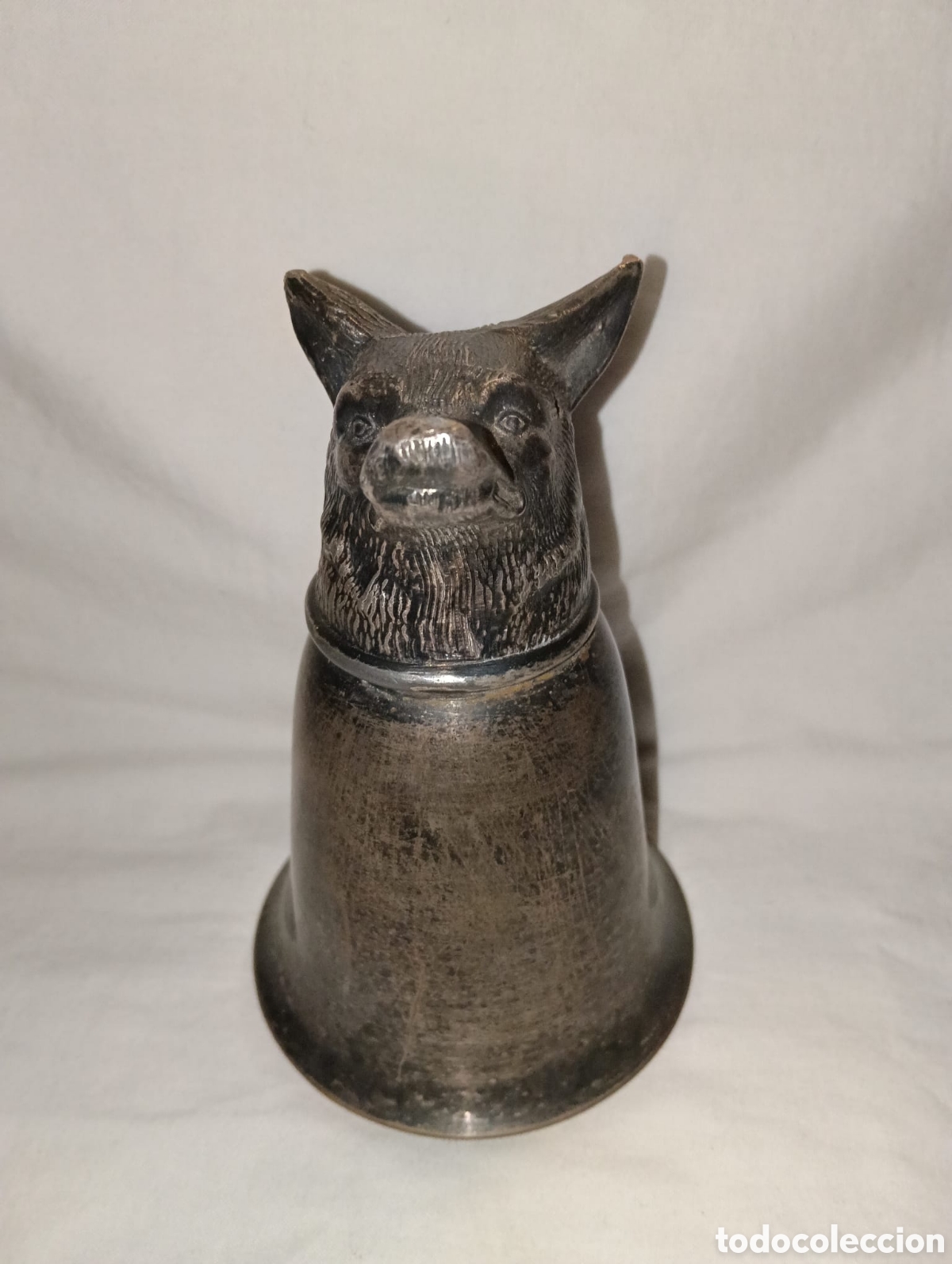 Antig&uuml;edades: Copa de metal cabeza de zorro - Foto 1