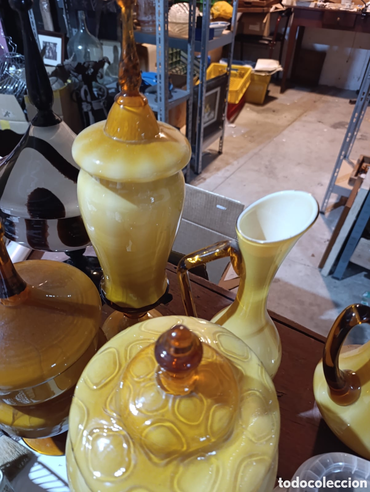 Antig&uuml;edades: Gran lote de piezas de murano y cristal doblado. - Foto 11