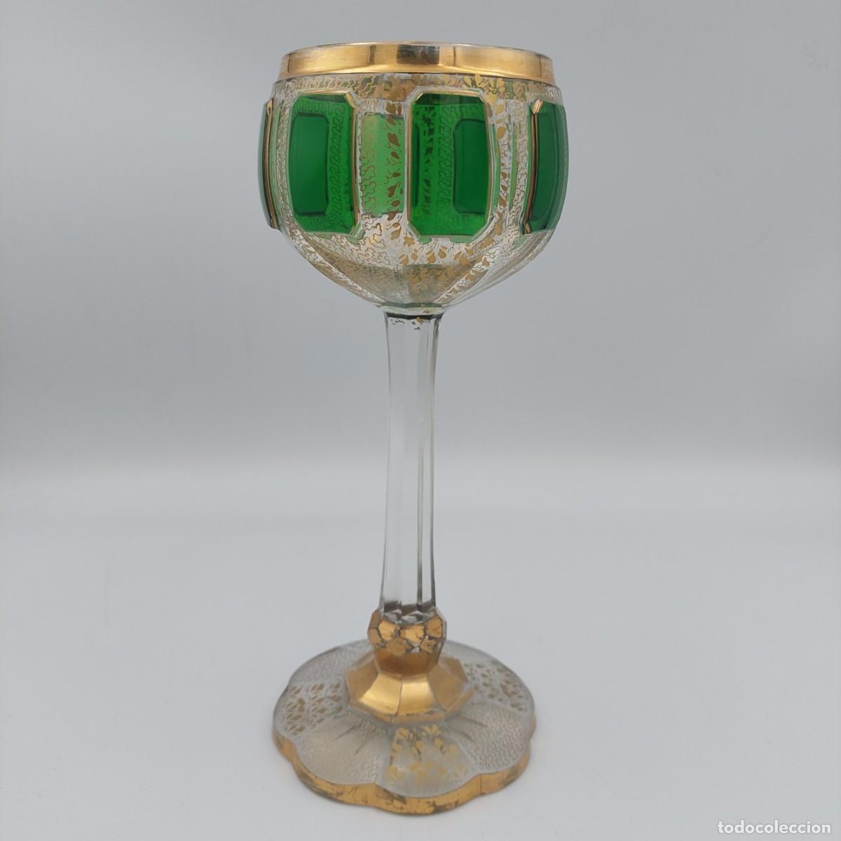 Antig&uuml;edades: Set de copas de cristal de Moser Cabochon - Foto 2