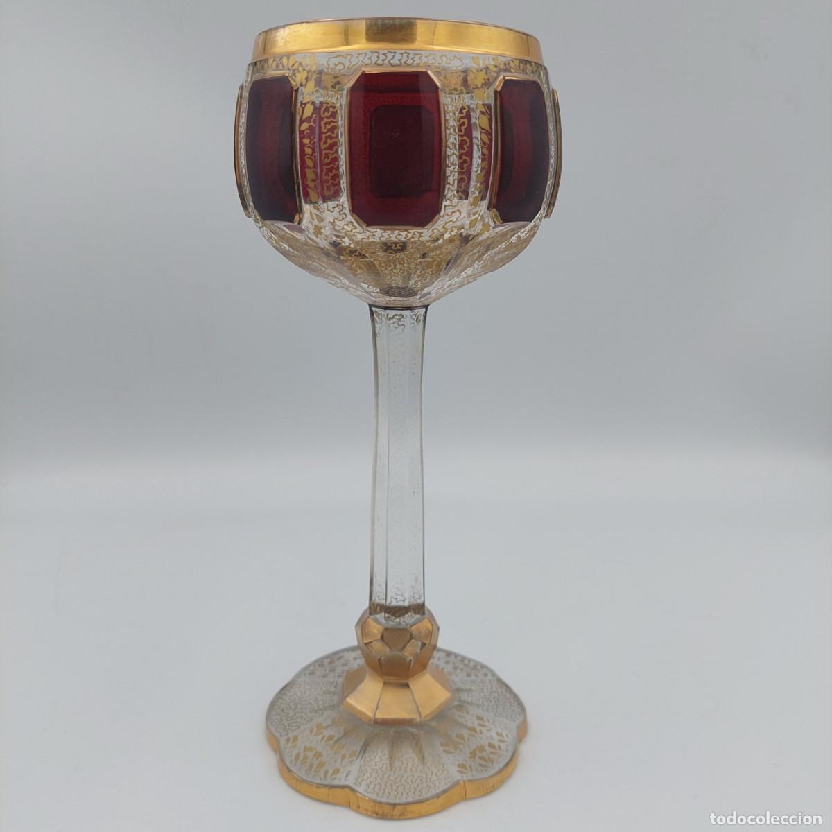 Antig&uuml;edades: Set de copas de cristal de Moser Cabochon - Foto 3
