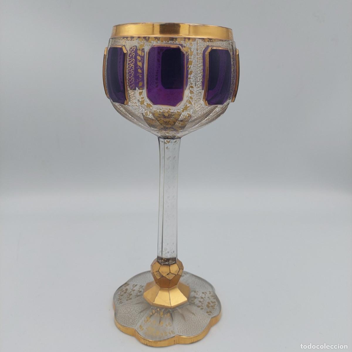 Antig&uuml;edades: Set de copas de cristal de Moser Cabochon - Foto 4