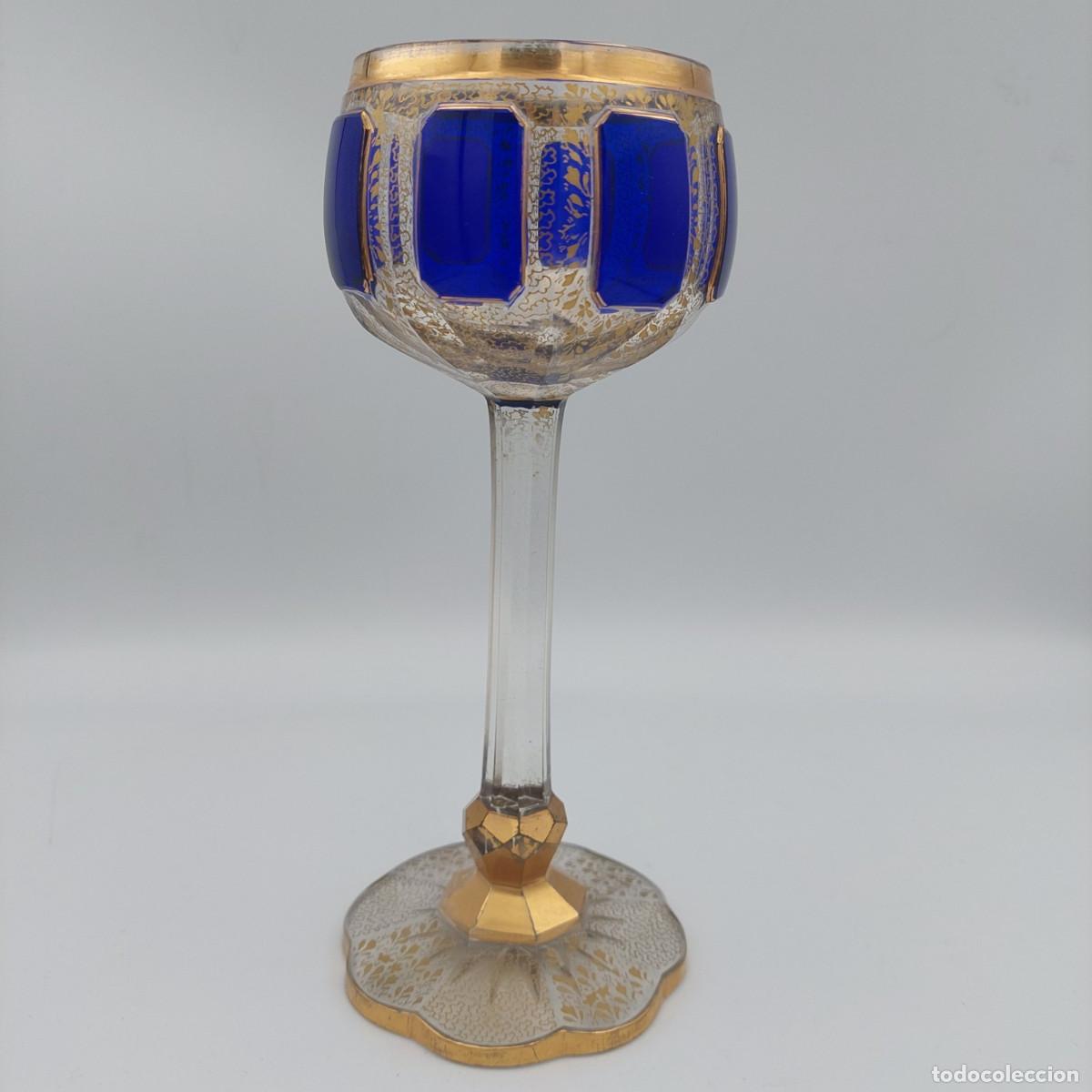 Antig&uuml;edades: Set de copas de cristal de Moser Cabochon - Foto 5