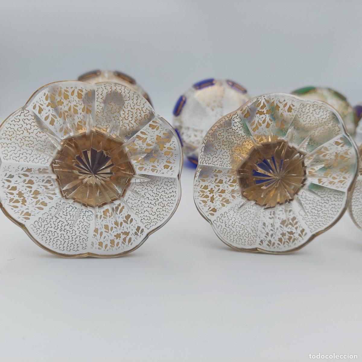 Antig&uuml;edades: Set de copas de cristal de Moser Cabochon - Foto 6