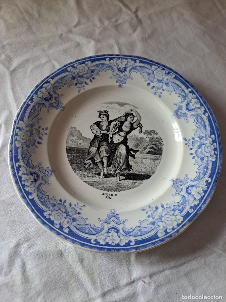Antig&uuml;edades: Plato parlante LM & Cie Creil Montereau, 1840-1876- Espagne n&ordm; 2
