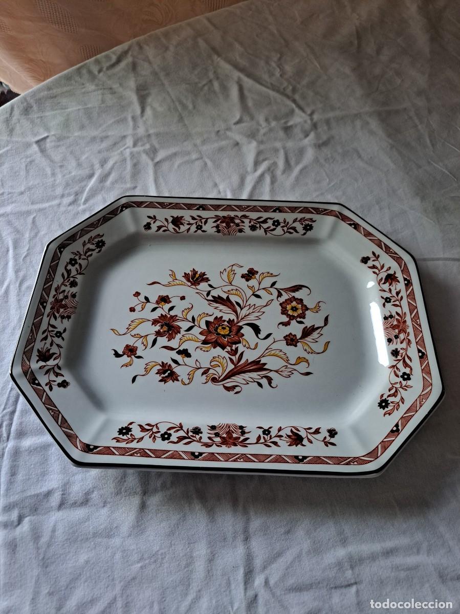 Antig&uuml;edades: Bandeja de porcelana de servir kashmar por Wedgwood made in england.