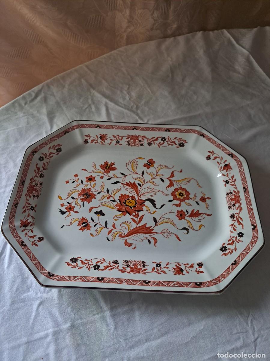 Antig&uuml;edades: Bandeja de porcelana de servir kashmar por Wedgwood made in england.