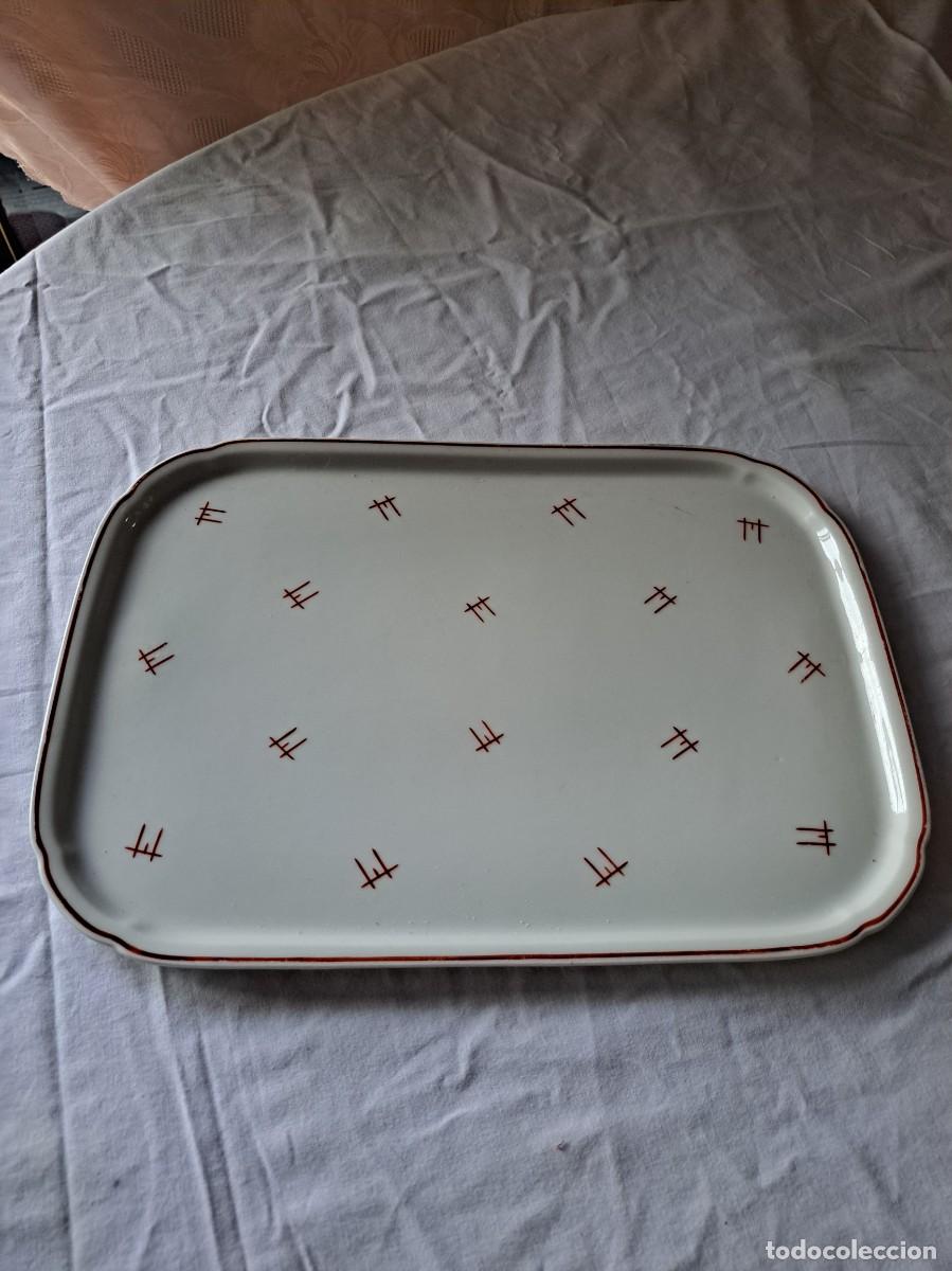 Antig&uuml;edades: Bandeja de porcelana de servir Tallinn, Langebraun Estonia, a&ntilde;os 20/30