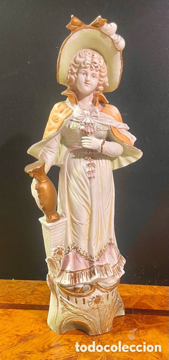 Antig&uuml;edades: Figuras de Porcelana Antiguas 38cms - Foto 2