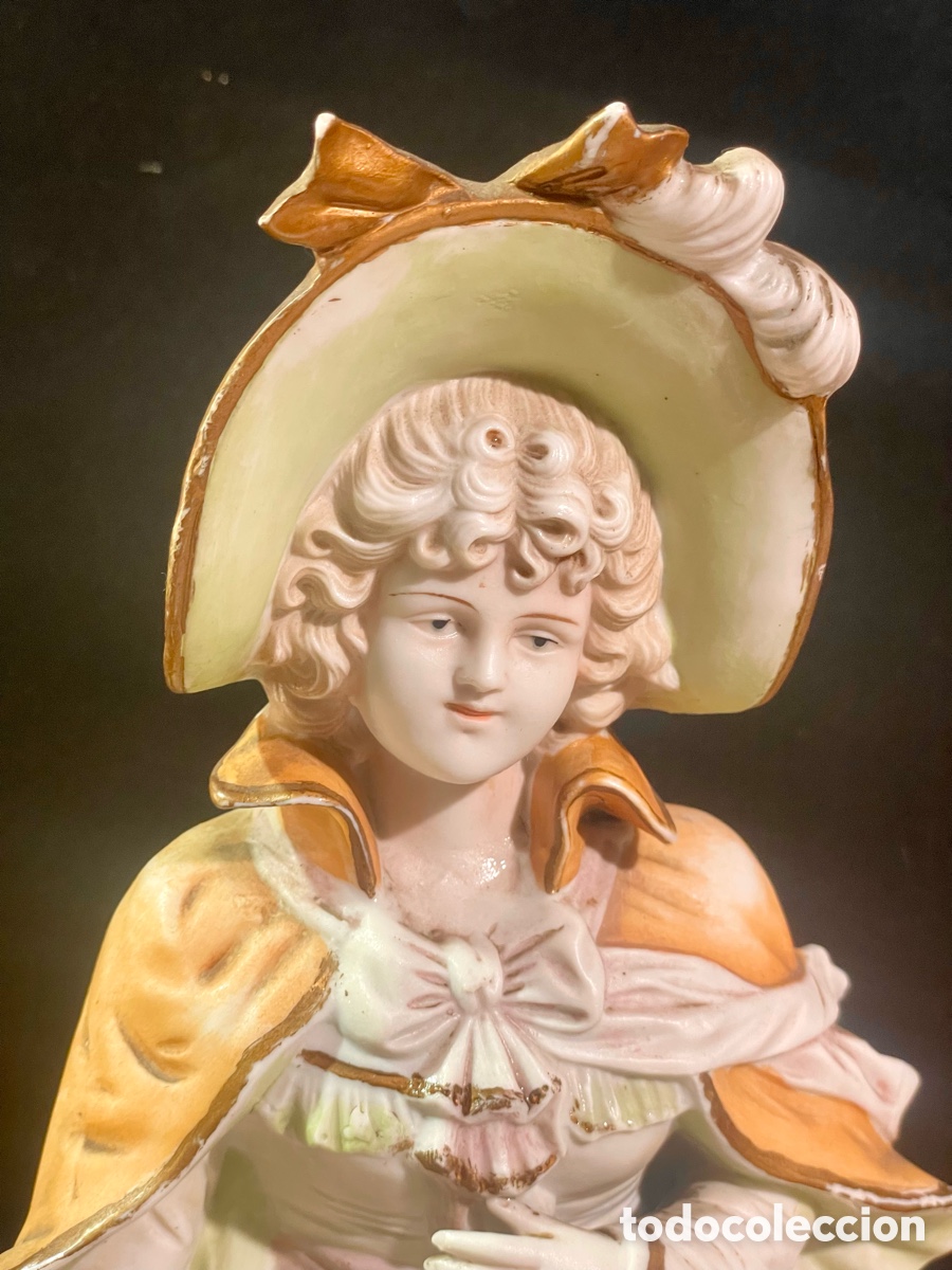 Antig&uuml;edades: Figuras de Porcelana Antiguas 38cms - Foto 3