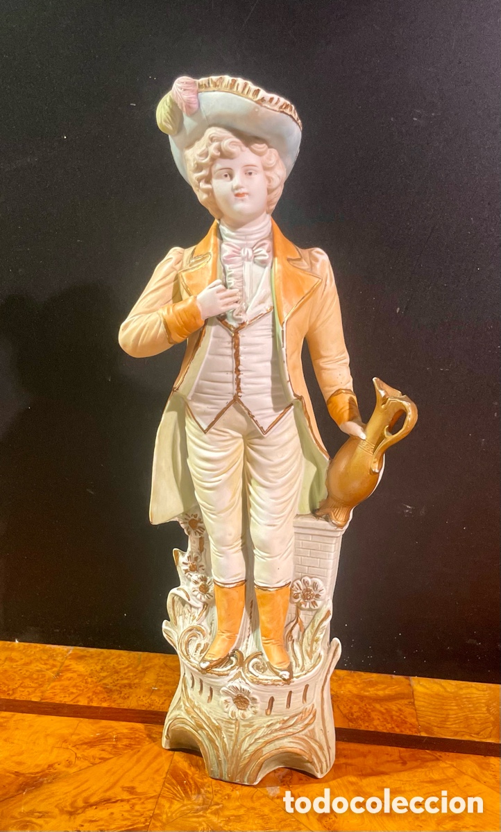 Antig&uuml;edades: Figuras de Porcelana Antiguas 38cms - Foto 5