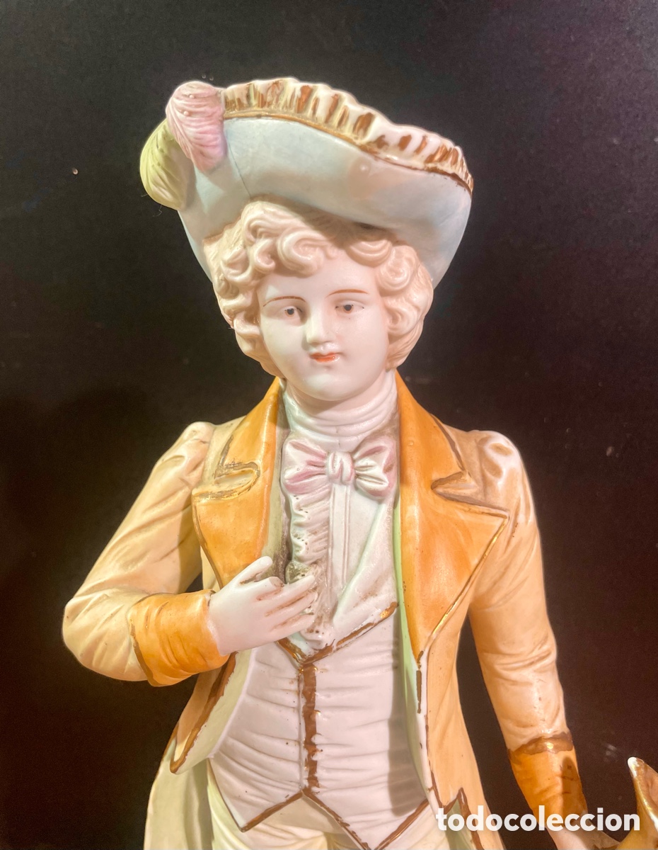 Antig&uuml;edades: Figuras de Porcelana Antiguas 38cms - Foto 6