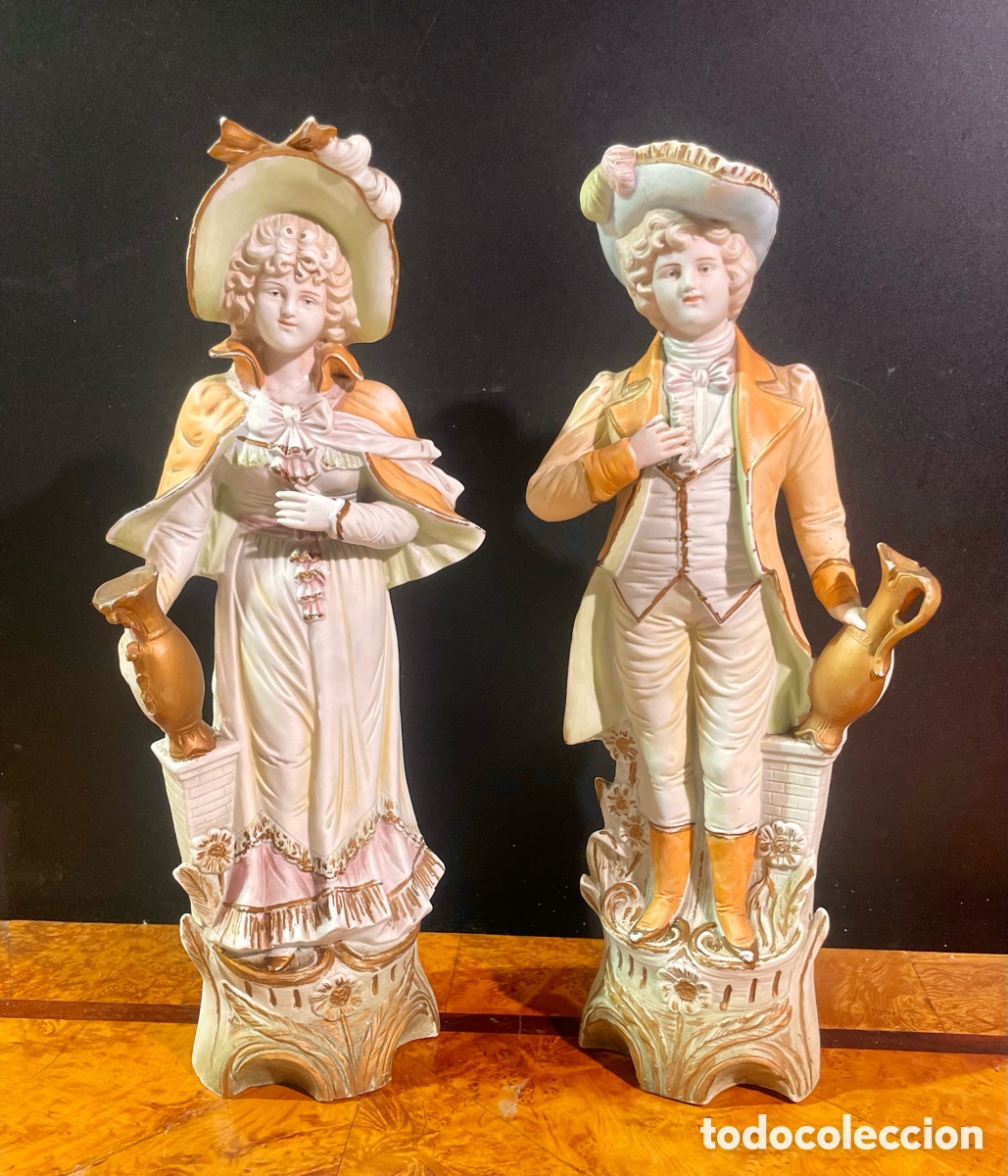 Antig&uuml;edades: Figuras de Porcelana Antiguas 38cms