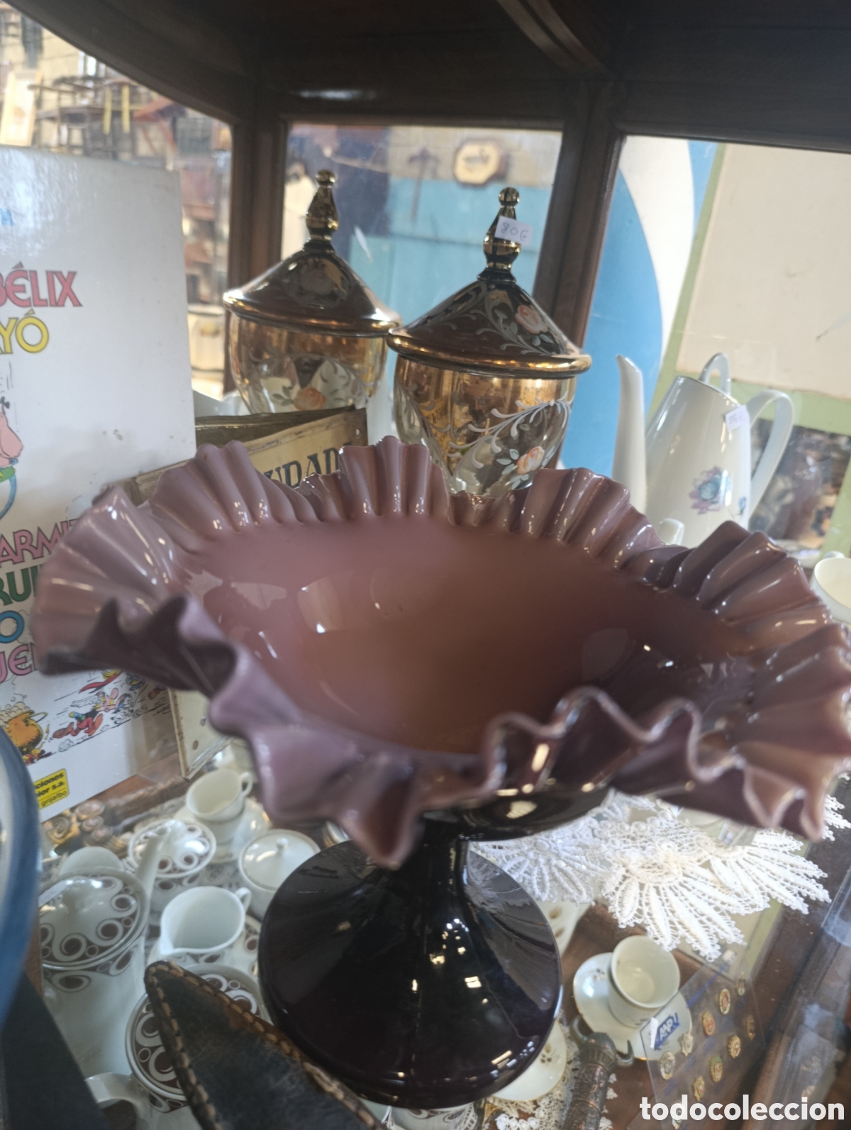 Antig&uuml;edades: Gran lote de piezas de murano y cristal doblado. - Foto 14