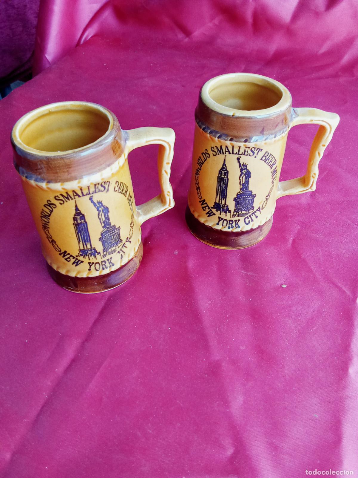Antig&uuml;edades: Dos jarras vintage recuerdo Nueva York V.14