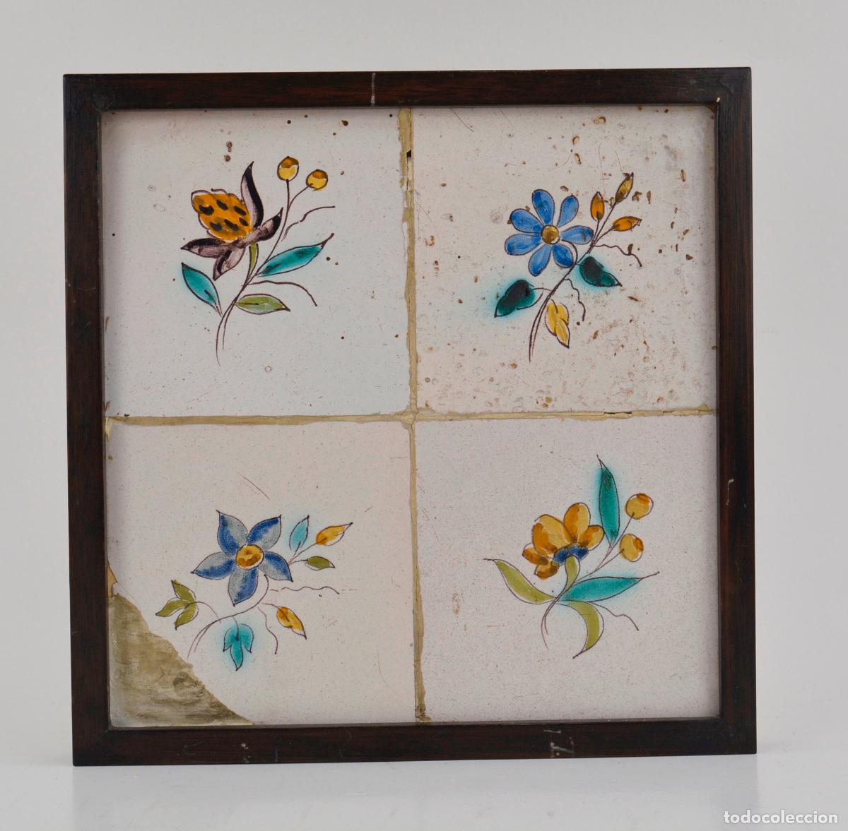 Antiquit&auml;ten: Plaf&oacute;n de azulejos enmarcados siglo XVIII.