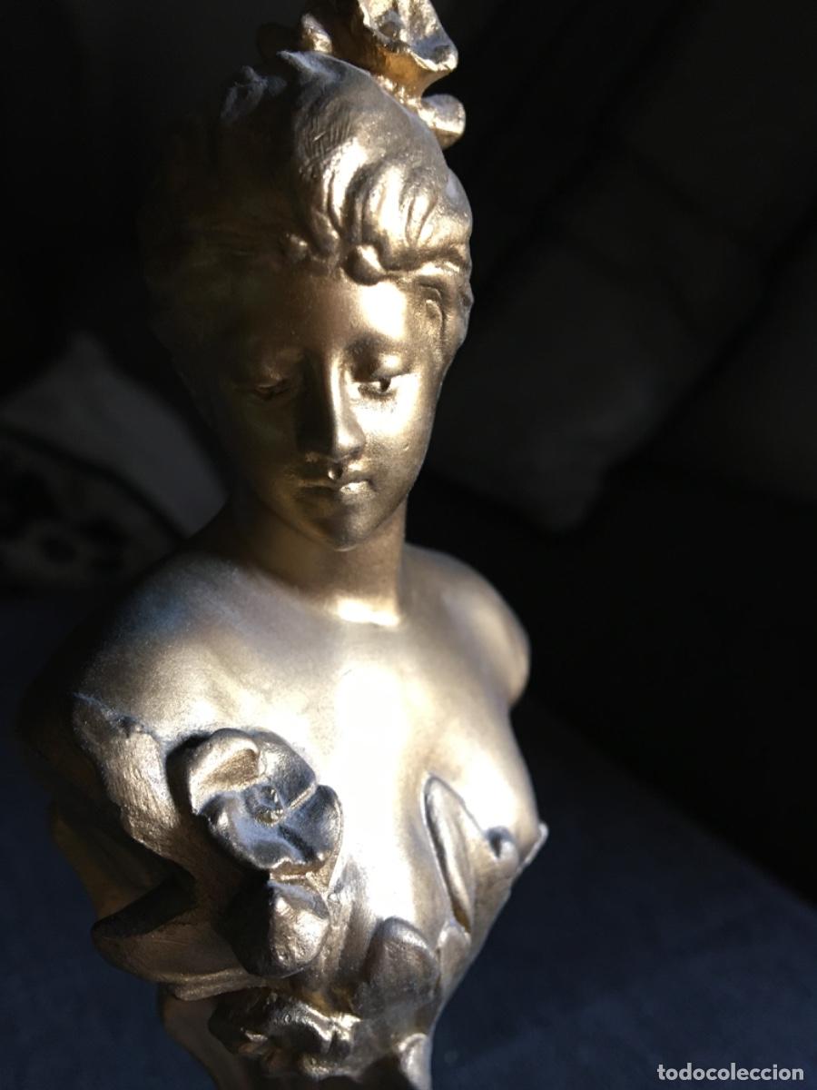 Antig&uuml;edades: Figura mujer modernista xix calamina