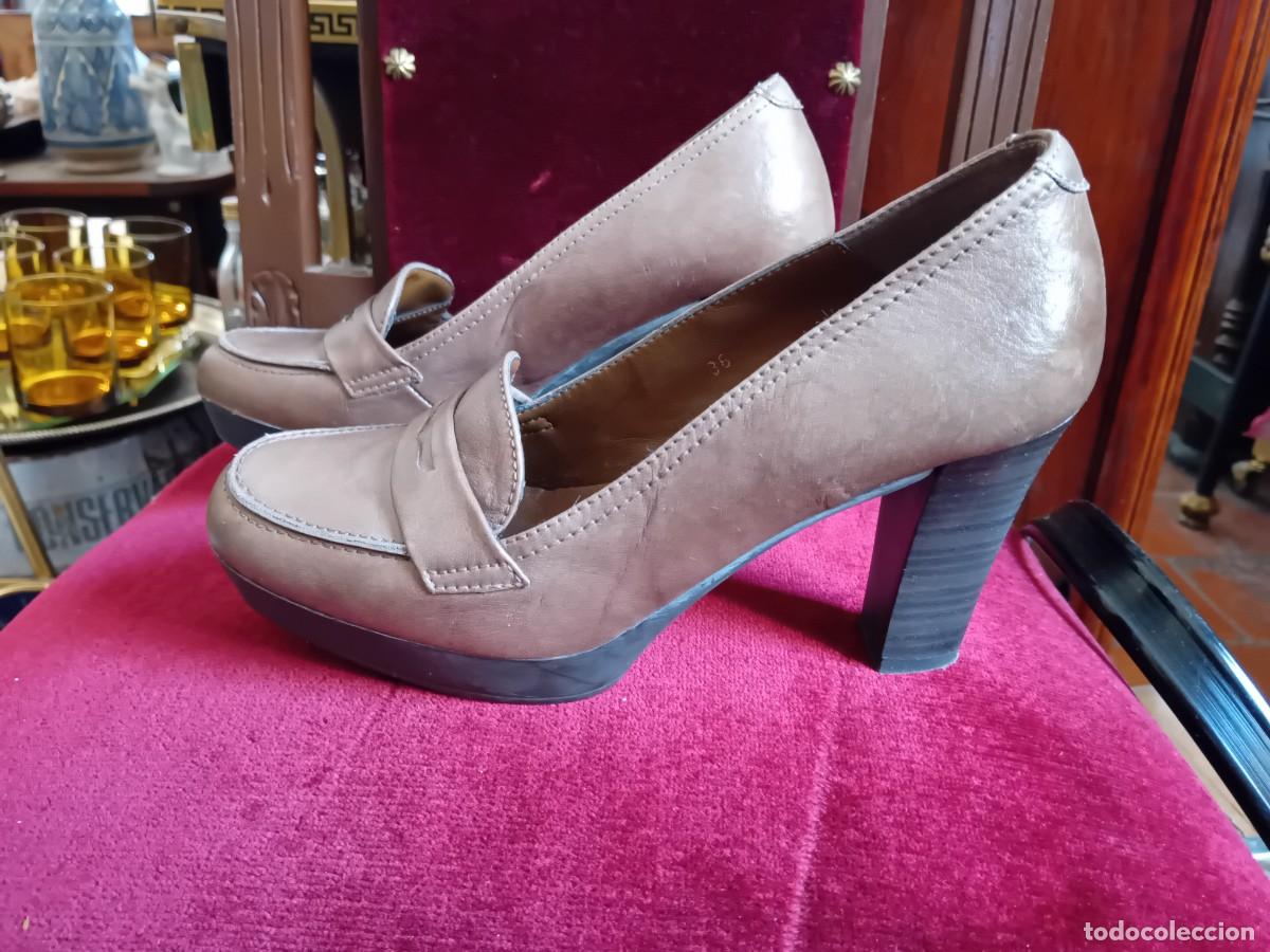 Antig&uuml;edades: Zapatos marca zendra, El corte ingl&eacute;s, de cuero, n&uacute;mero 36