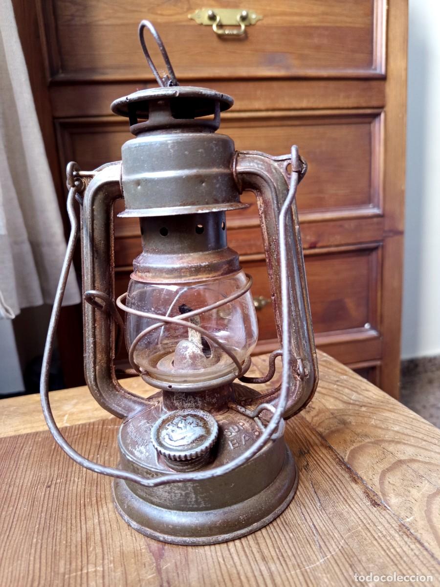 Antig&uuml;edades: Antiguo quinqu&eacute;/ farol de tormenta FEUERHAND No. 175 SUPER BABY W. Germany. 100% Funcional
