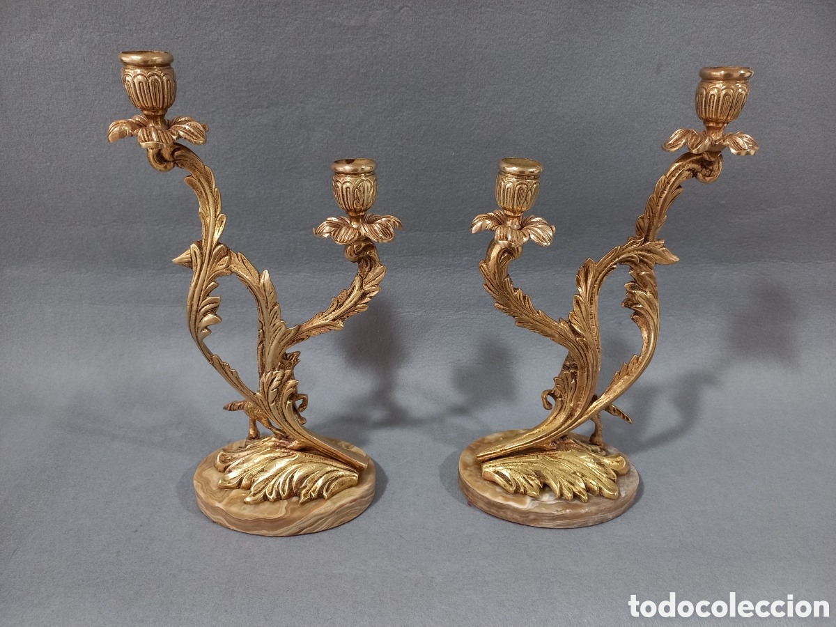 Antig&uuml;edades: Pareja de candelabros