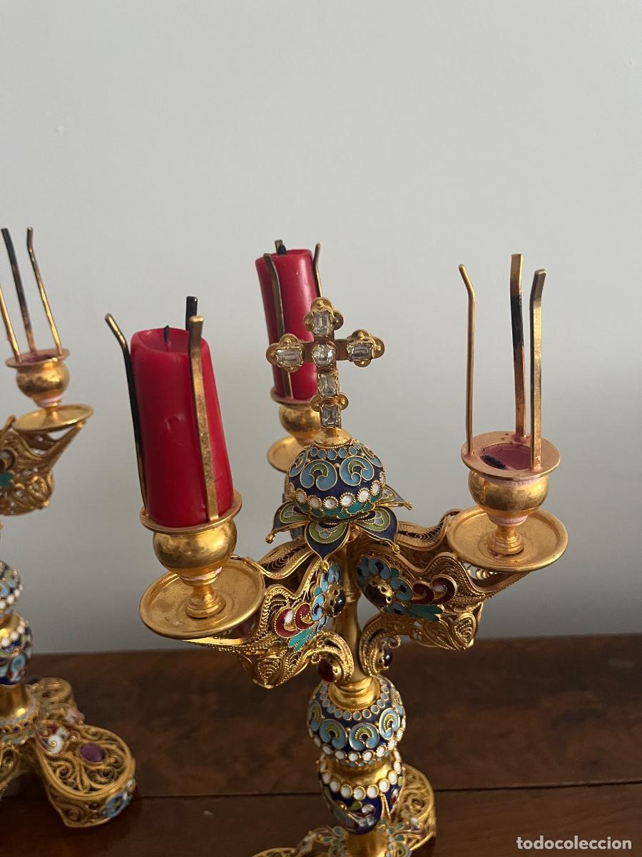 Antig&uuml;edades: Candelabros lit&uacute;rgicos ortodoxos. - Foto 2