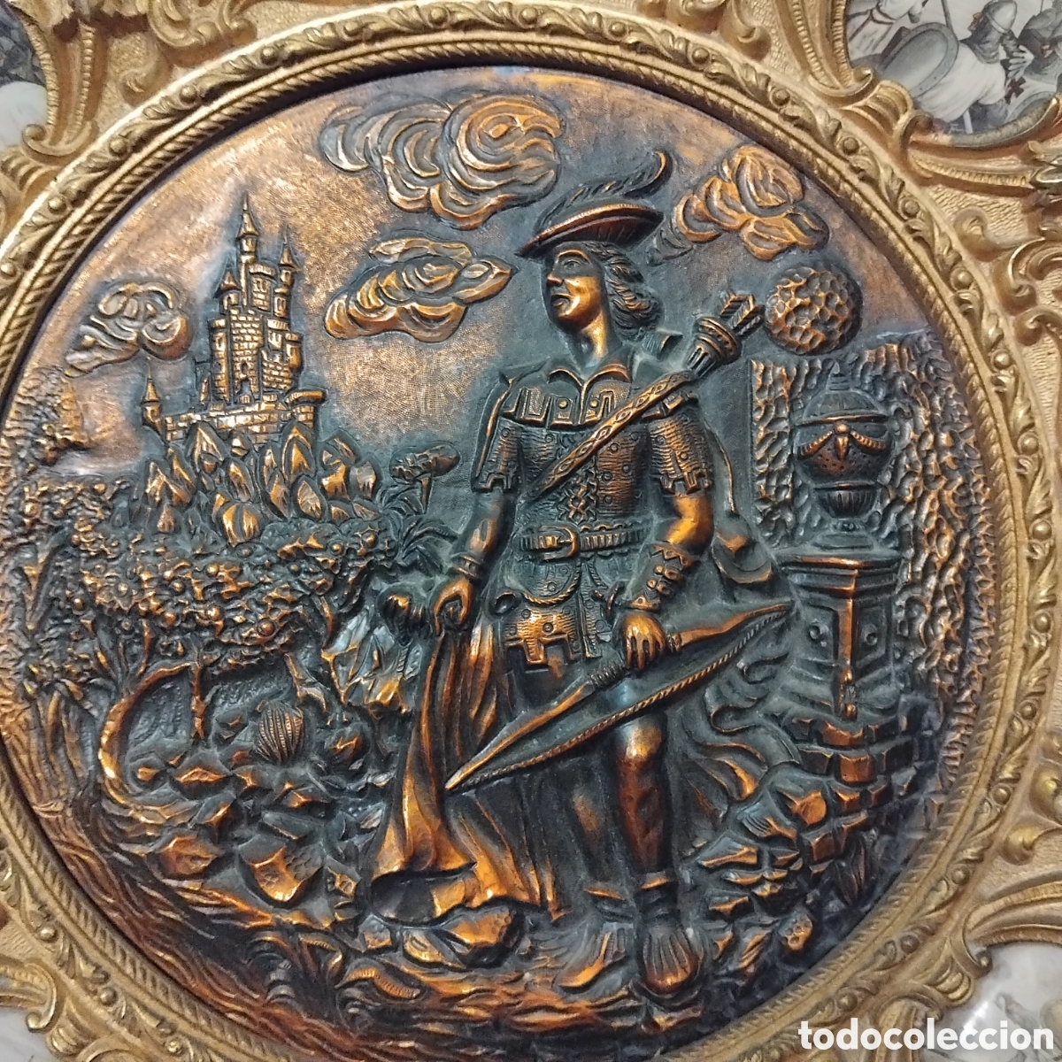 Antig&uuml;edades: Cuadro de bronce relieve - Foto 2