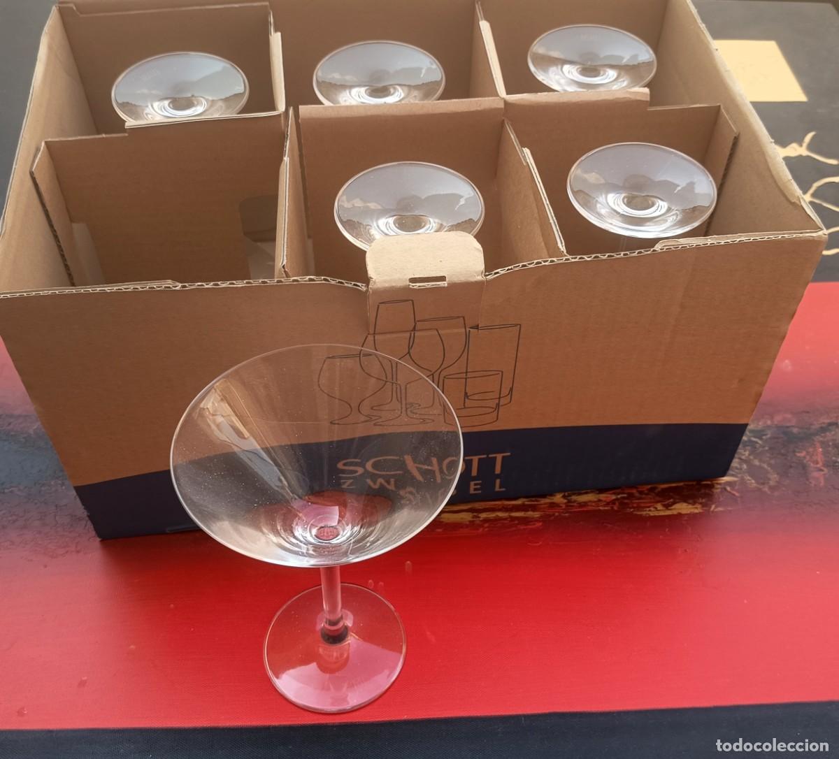 Antig&uuml;edades: Lote de 6 SE&Iacute;S COPAS Schott Zwiesel Tritan Martini, NUEVAS EN CAJA