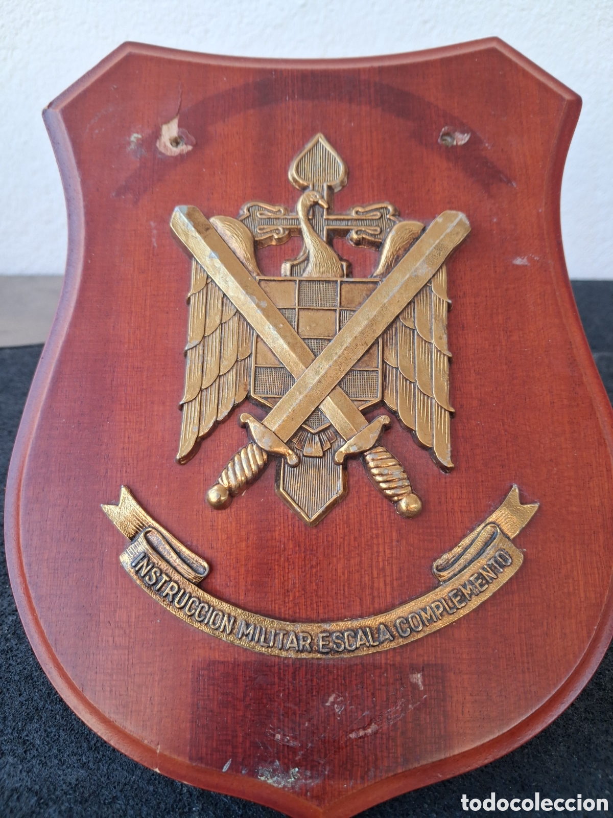 Antig&uuml;edades: Metopa. Bronce IMEC 1972-1986 Instruccion militar escuela complemento