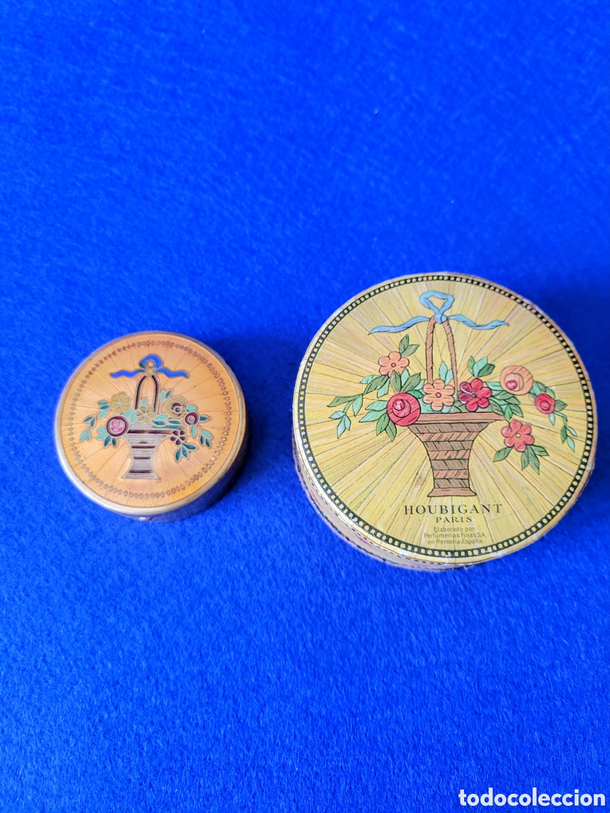 Antig&uuml;edades: ANTIGUA POLVERA DE BOLSO HOUBIGANT PARIS CON ESMALTE GUILLOCHE