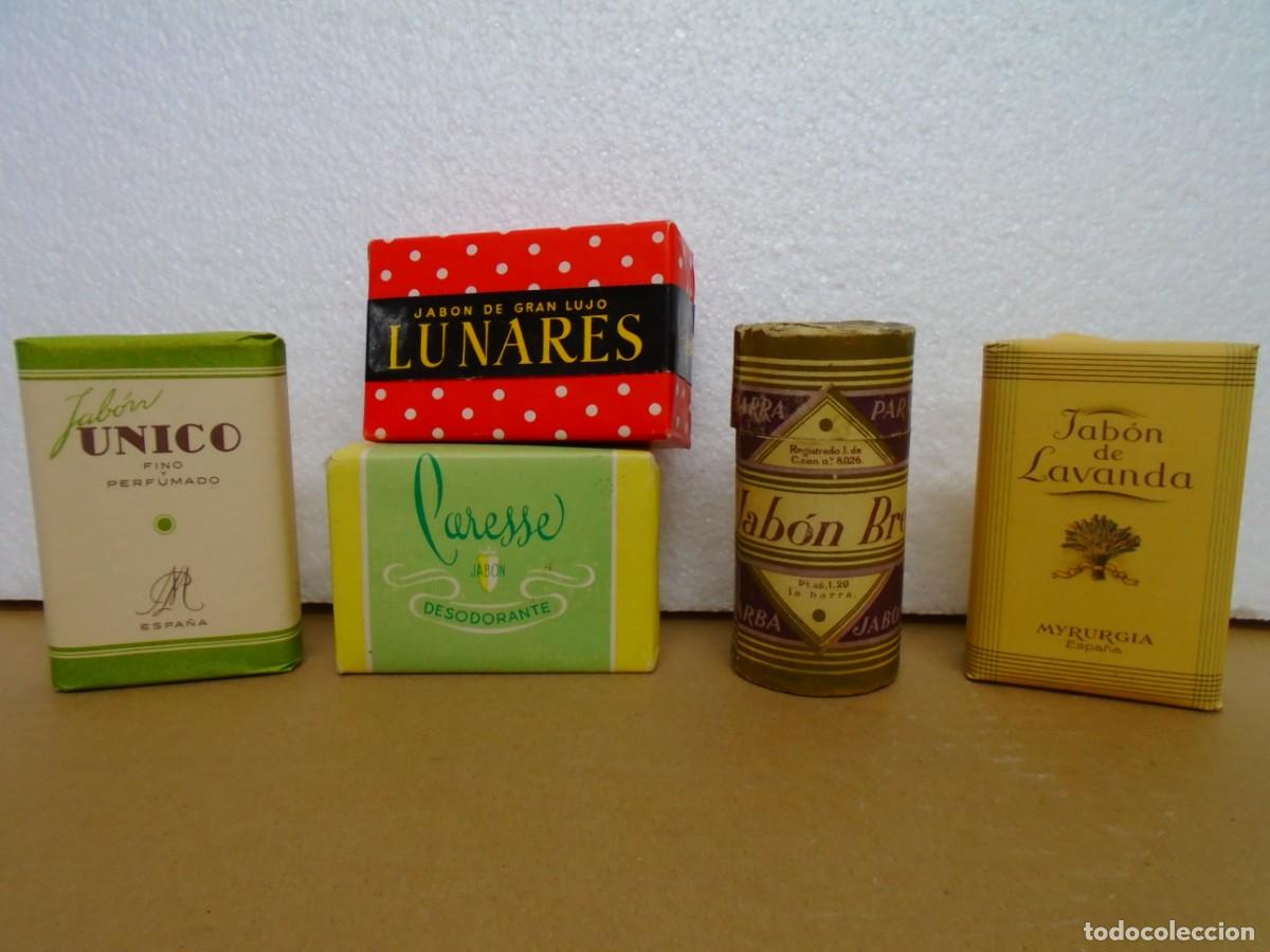 Antig&uuml;edades: LOTE DE 5 JABONES ANTIGUOS,DIFERENTES MARCAS,VER FOTOS.