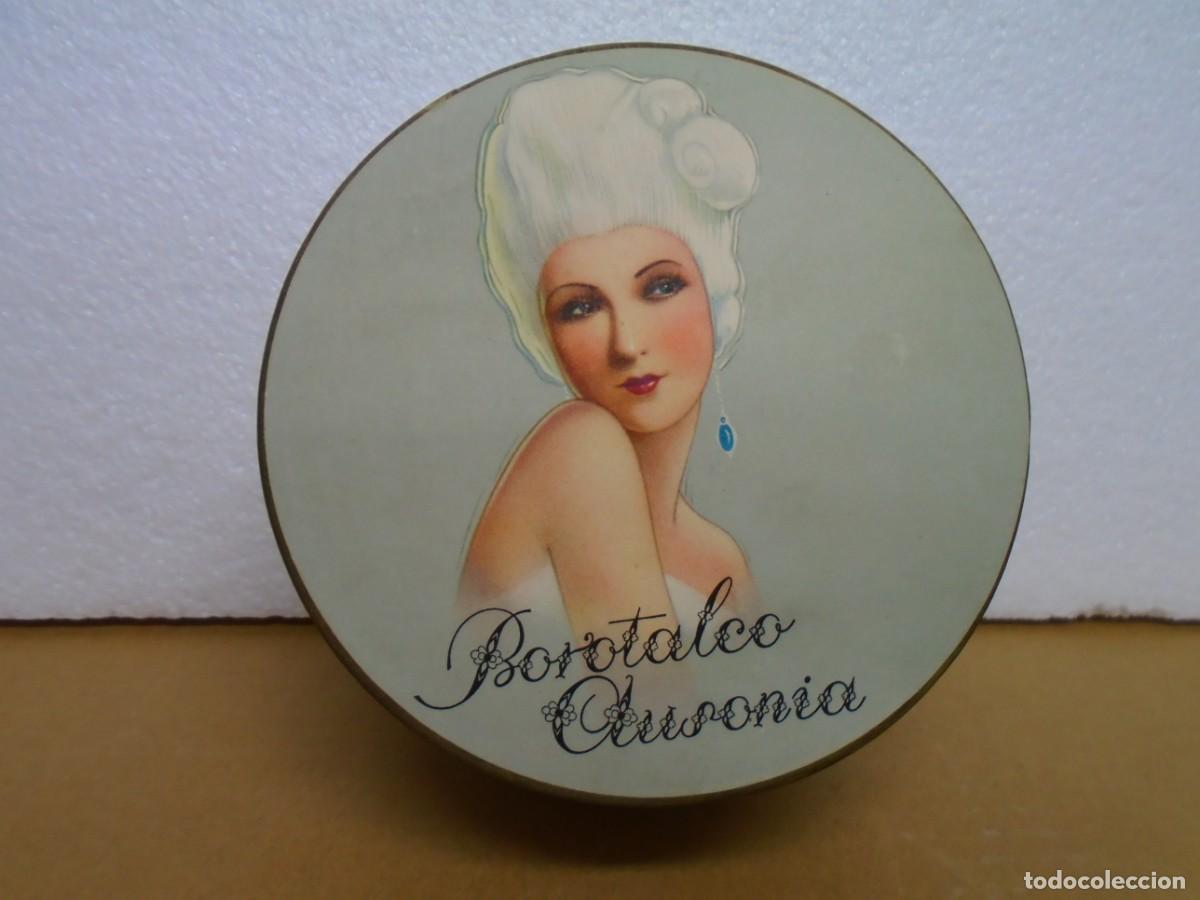 Antig&uuml;edades: ANTIGUO BOTE DE POLVOS HIGIENICOS&rdquo;BOROTALCO AUSONIA&rdquo;SIN ABRIR, 13X6 CM.