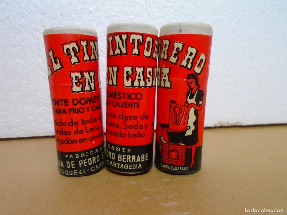 Antig&uuml;edades: EL TINTERO EN CASA, FABRICADO POR HIJA DE PEDRO BERNABE,CARTAGENA(MURCIA)3 BOTES SIN ABRIR.