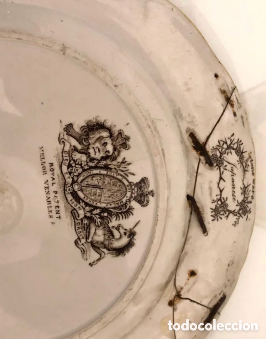 Antig&uuml;edades: Plato ingl&eacute;s 1840 - 1848 - Foto 8