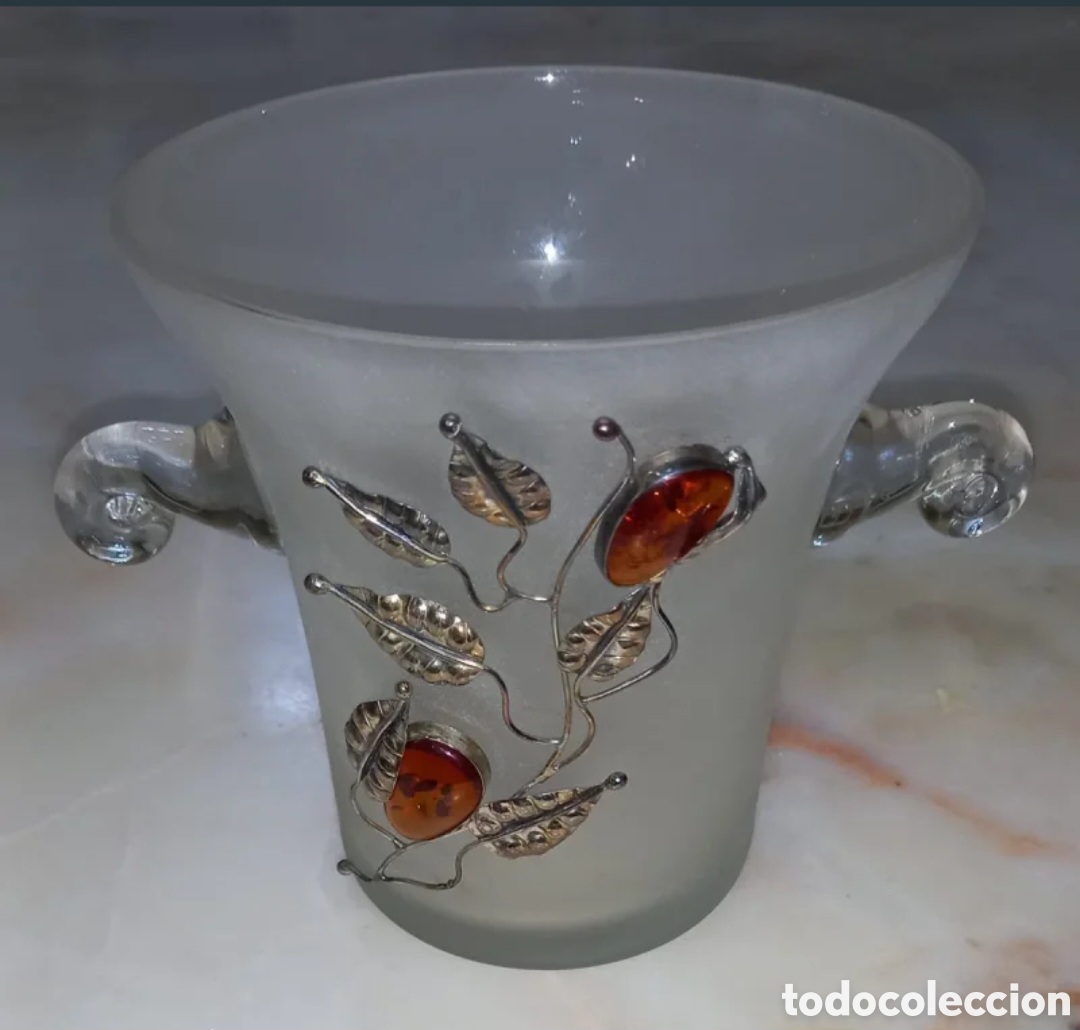 Antig&uuml;edades: Cubitera con Plata de 925 y Ambar Baltico