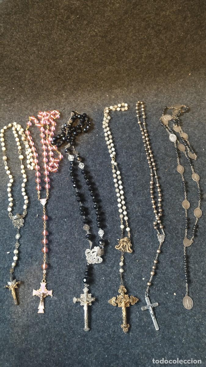 Antig&uuml;edades: Lote colecci&oacute;n rosarios s xix y xx