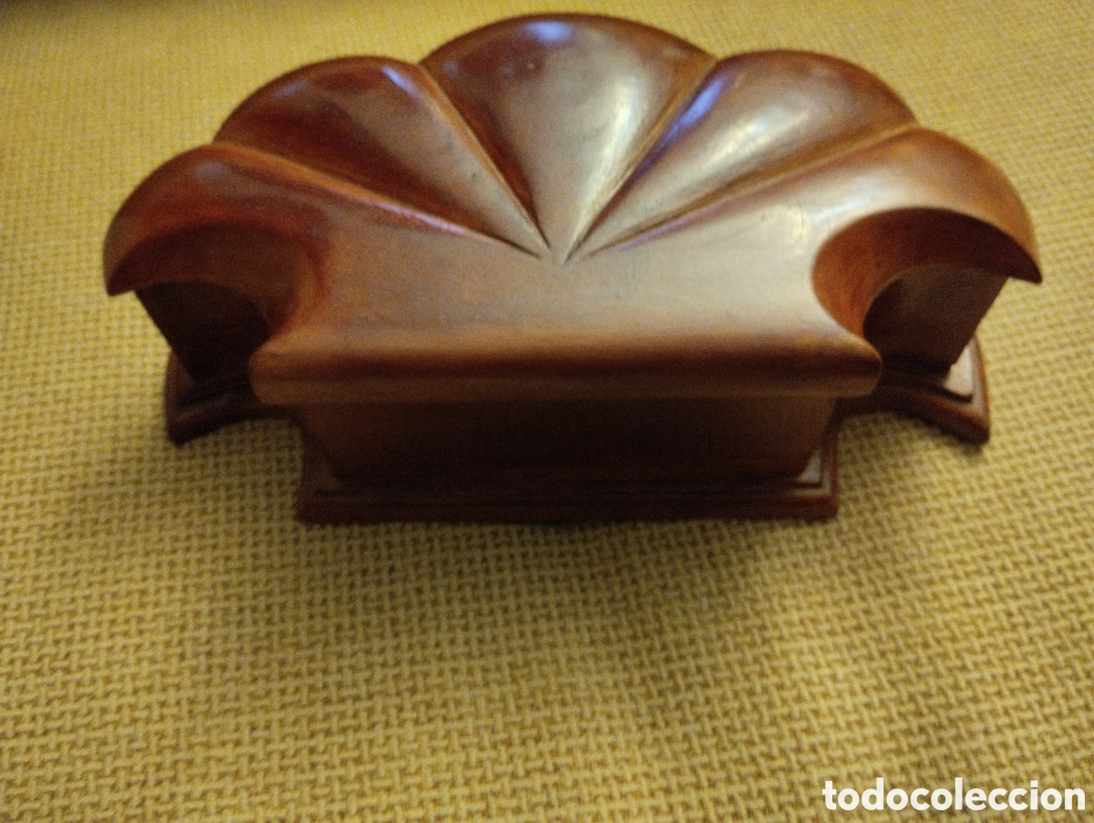 Antig&uuml;edades: Joyero de madera con forma de concha - Foto 3