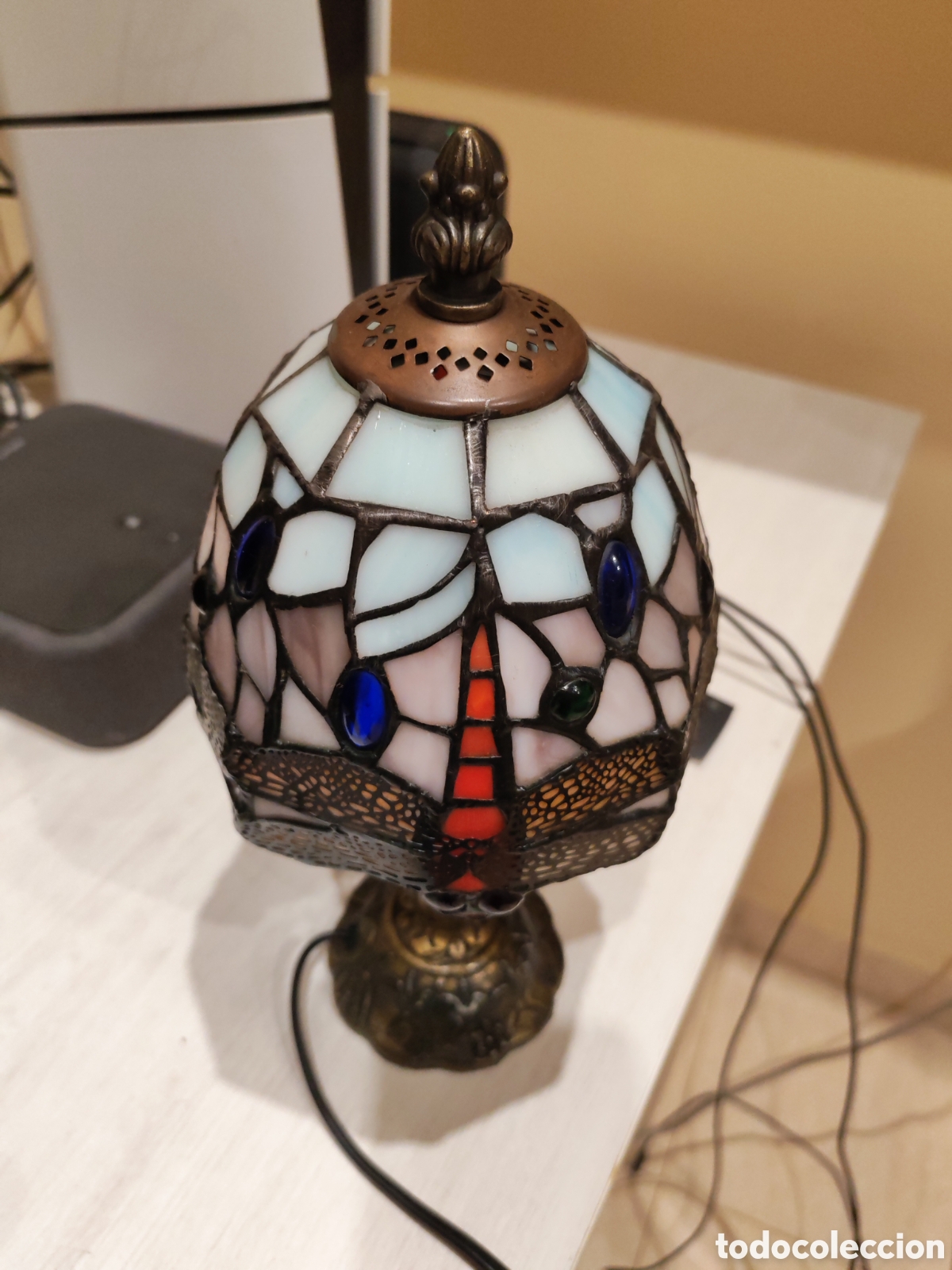 Antig&uuml;edades: Peque&ntilde;as lampara estilo tiffani - Foto 2