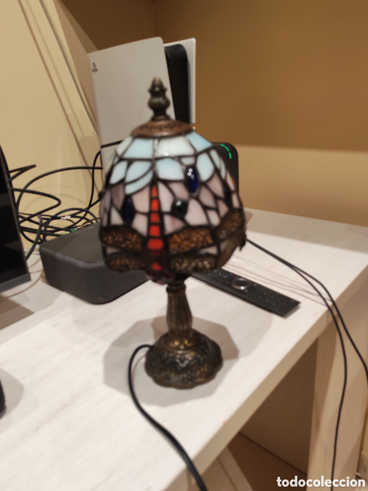 Antig&uuml;edades: Peque&ntilde;as lampara estilo tiffani - Foto 3