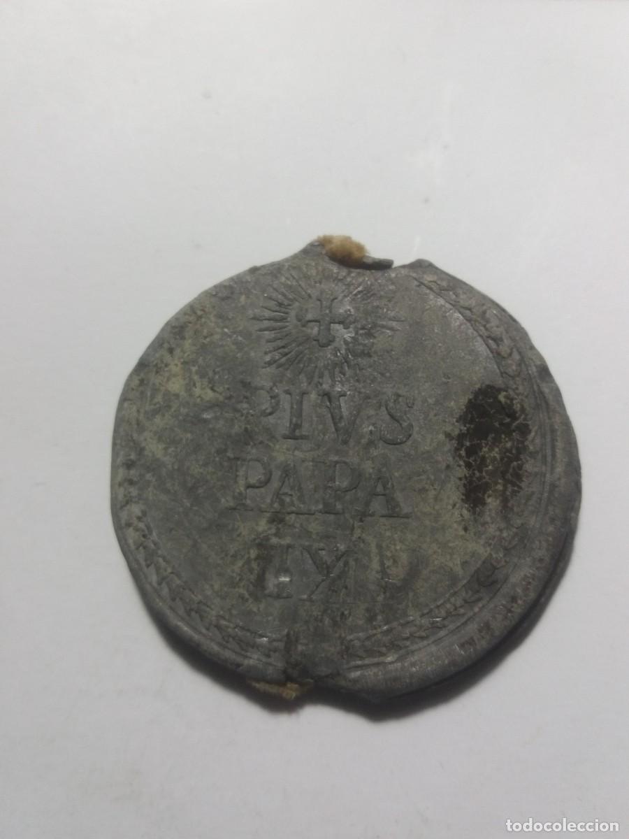 Antig&uuml;edades: Medalla Plomo Sello Papal PIUS PAPA IX