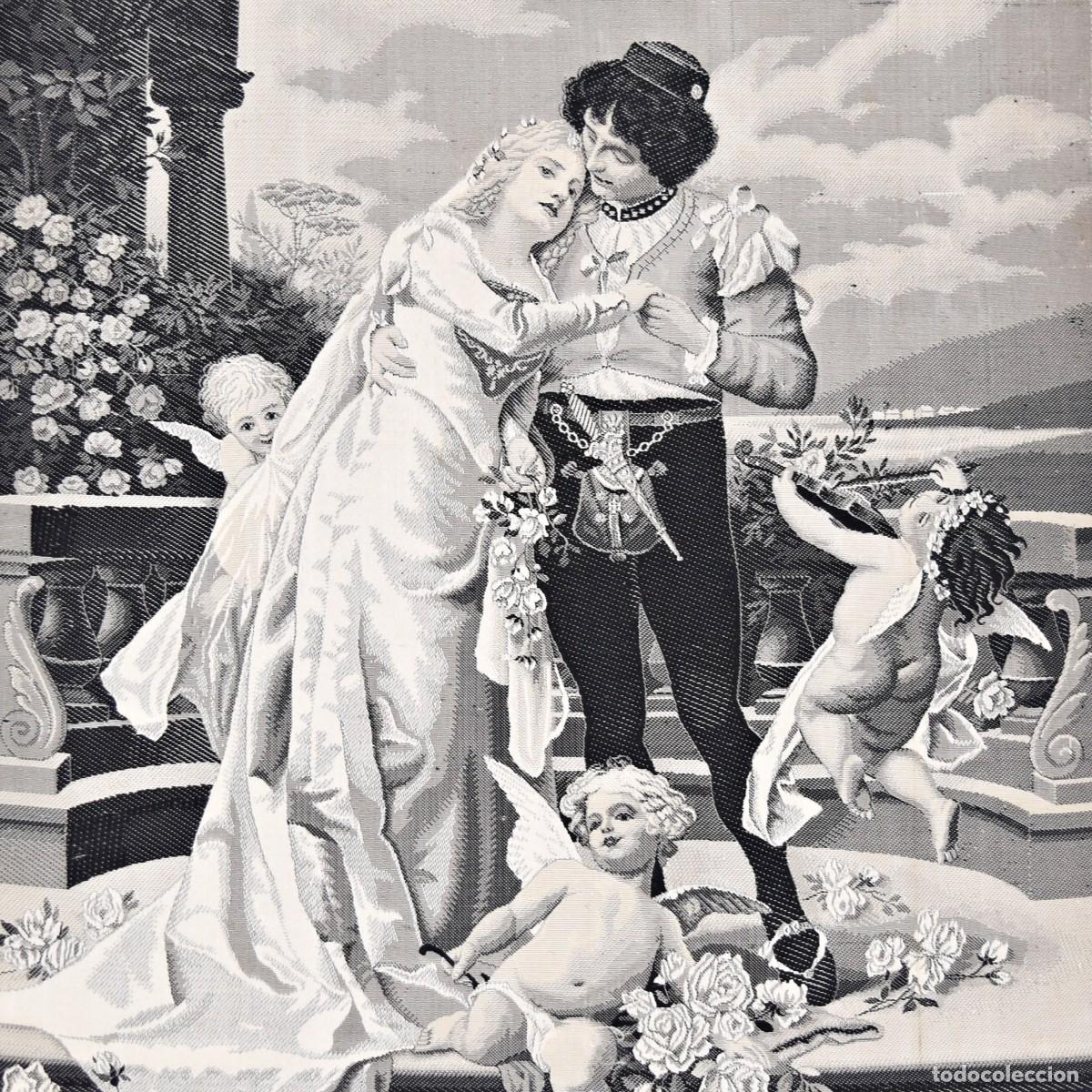 Antig&uuml;edades: Tapiz con escena rom&aacute;ntica - Foto 1