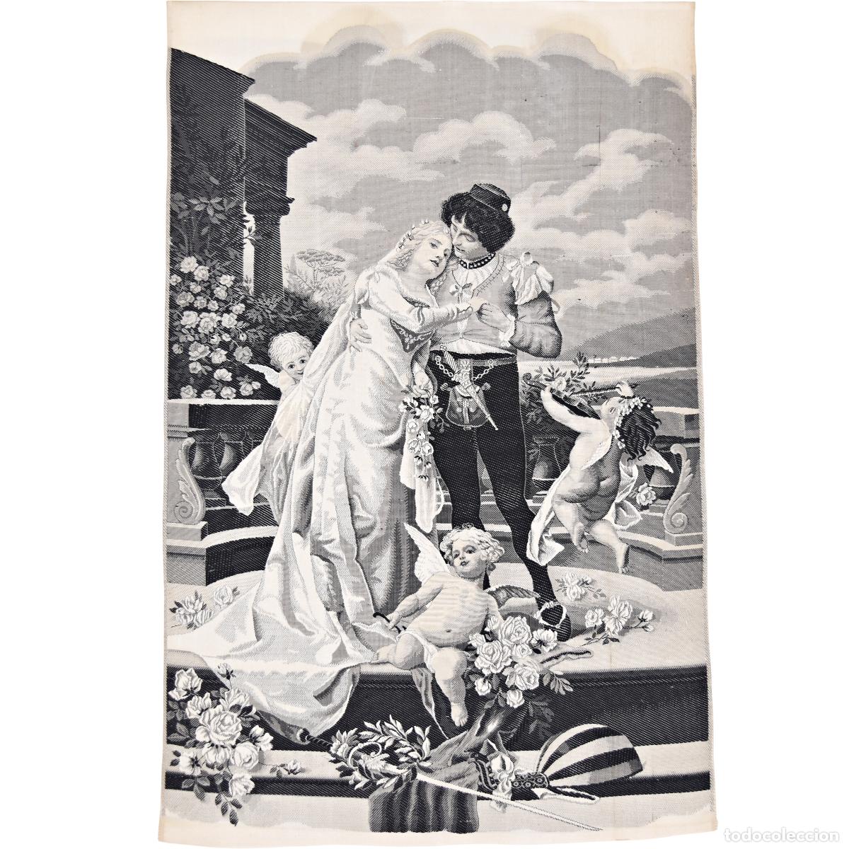 Antig&uuml;edades: Tapiz con escena rom&aacute;ntica - Foto 2