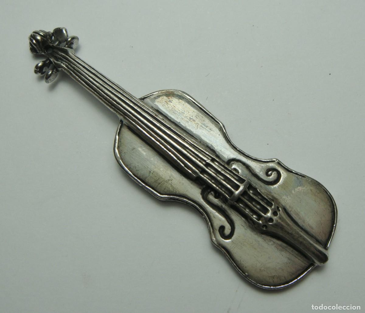 Antig&uuml;edades: Viol&iacute;n en miniatura de PLATA